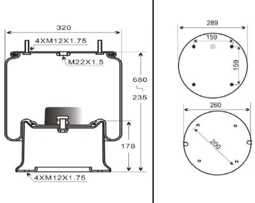 फायरस्टोन W01-M58-6364 813MB स्कैनिया ट्रक के लिए एयर स्प्रिंग सस्पेंशन सिस्टम 1723269