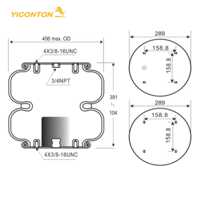 FD530-35545 औद्योगिक एयर स्प्रिंग